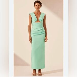 Shona joy green midi dress size 4